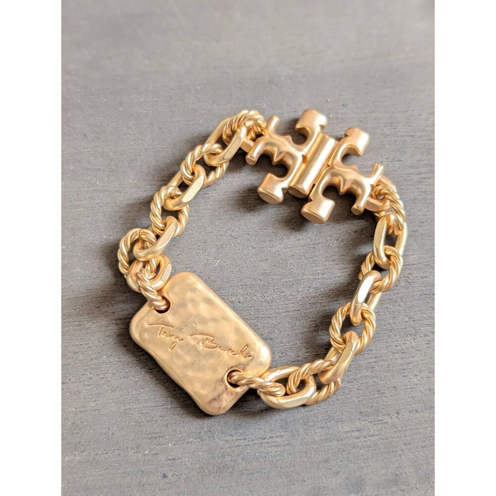 TORY BURCH Chunky Signature Bar Chain Bracelet